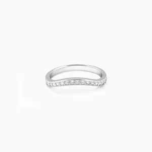 Silver Wave Curve Ring Giva