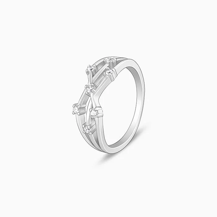 Silver Waved Ring Giva
