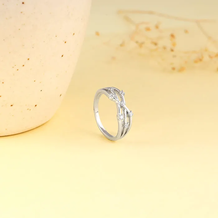 Silver Waved Ring Giva