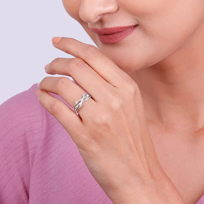 Silver Waved Ring Giva