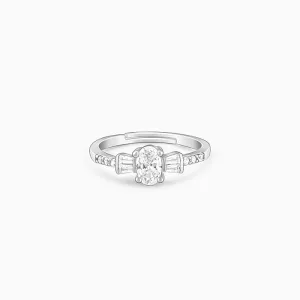 Silver Winged Oval Ring Giva