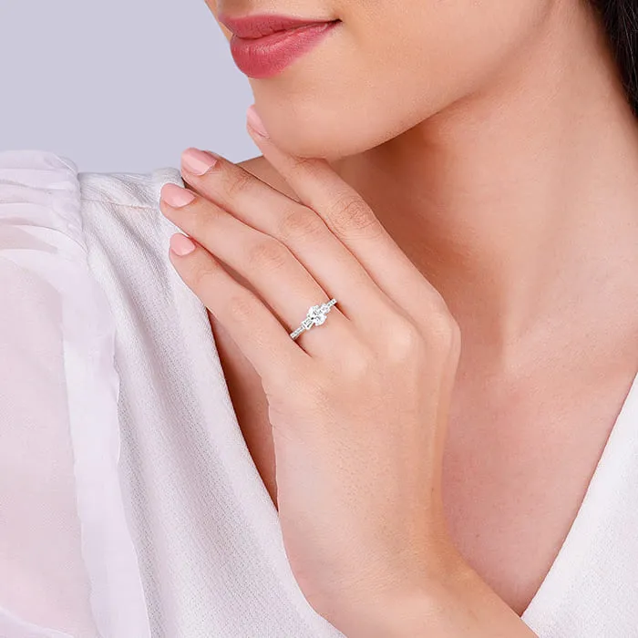 Silver Winged Oval Ring Giva