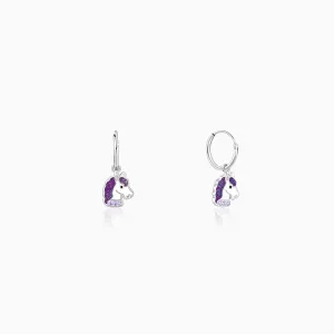 Silver Wishful Unicorn Kids Hoop Earrings (4-12 yrs) Giva