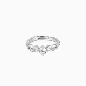 Silver Zircon Beachy Waves Ring Giva