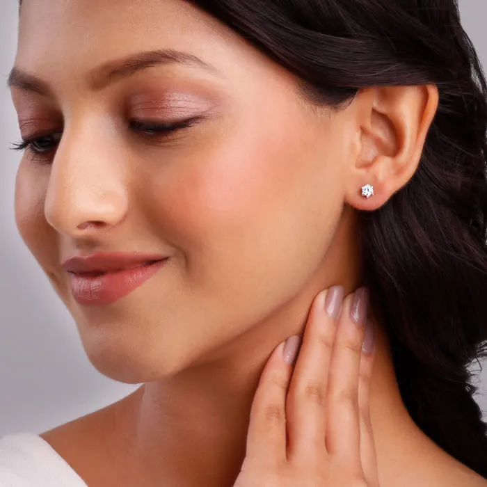 Silver Zircon Bubble Stud Earrings Giva