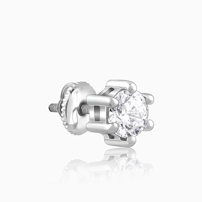 Silver Zircon Bubble Stud Earrings Giva