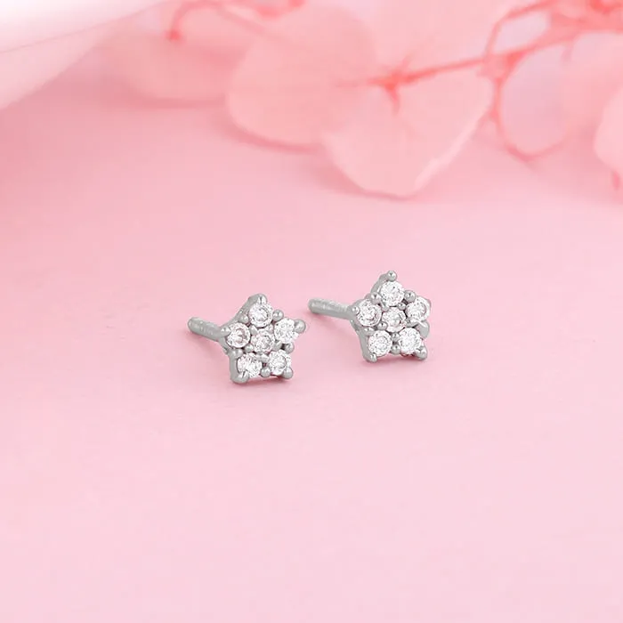 Silver Zircon Constellation Earrings Giva