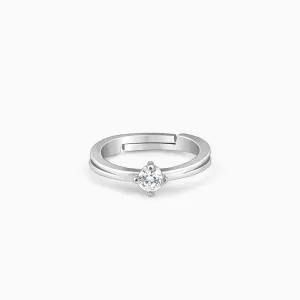 Silver Zircon Love Island Ring Giva