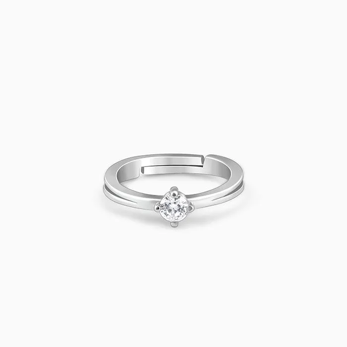 Silver Zircon Love Island Ring Giva