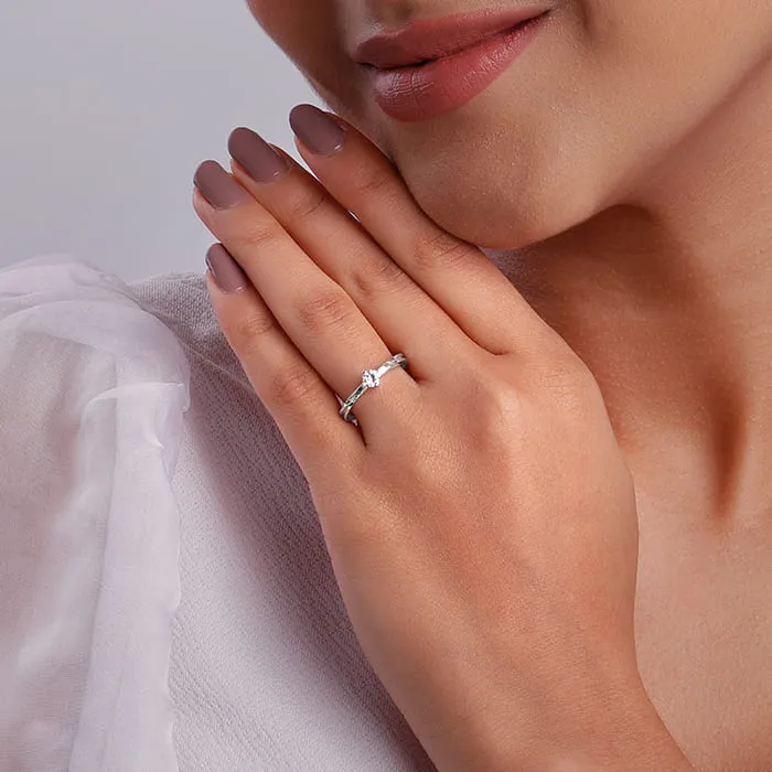 Silver Zircon Love Island Ring Giva
