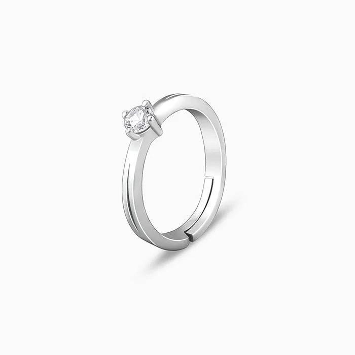Silver Zircon Love Island Ring Giva