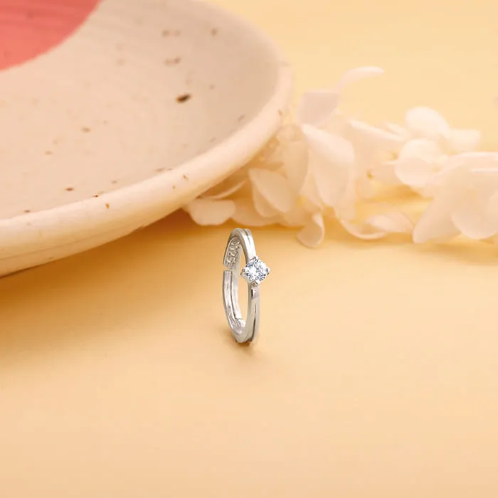 Silver Zircon Love Island Ring Giva