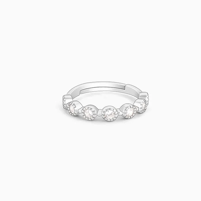 Silver Zircon Melange Ring Giva