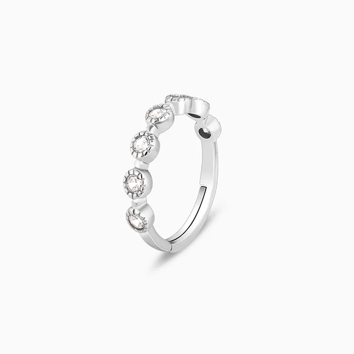 Silver Zircon Melange Ring Giva