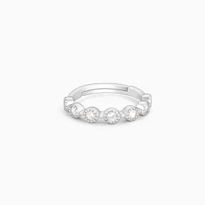 Silver Zircon Melange Ring Giva