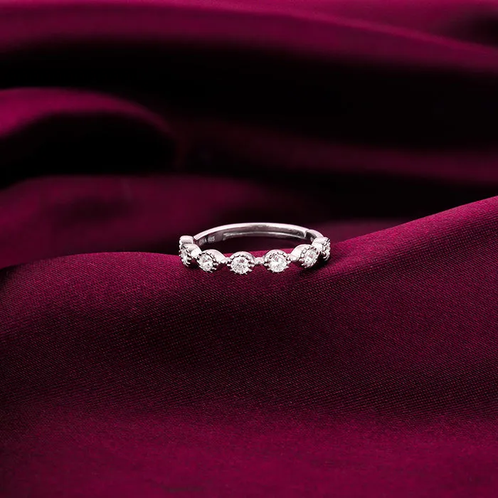 Silver Zircon Melange Ring Giva