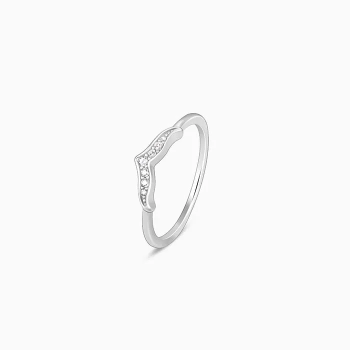 Silver Zircon Mermaid Tail Ring Giva