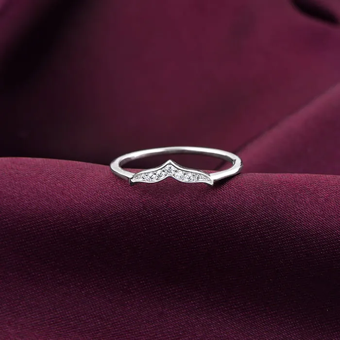 Silver Zircon Mermaid Tail Ring Giva