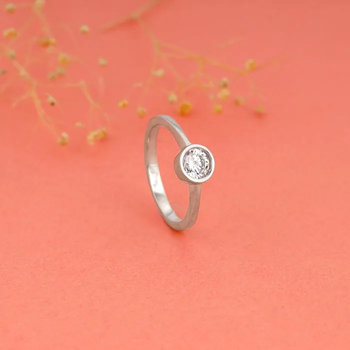 Silver Zircon Shine Ring Giva
