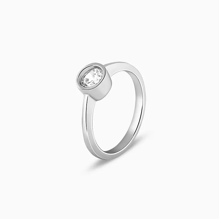 Silver Zircon Shine Ring Giva
