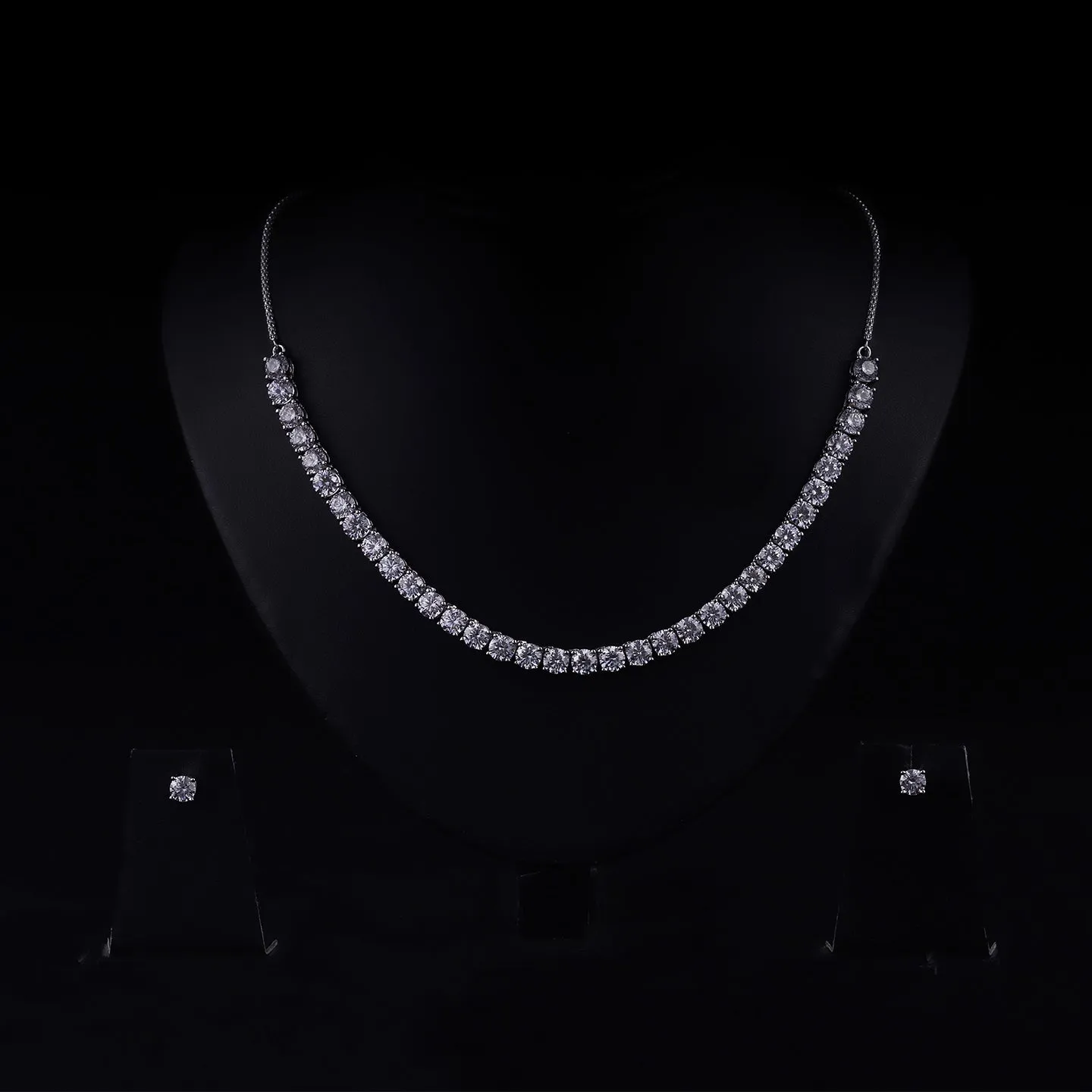 Silver Zircon Solitaire Set Giva