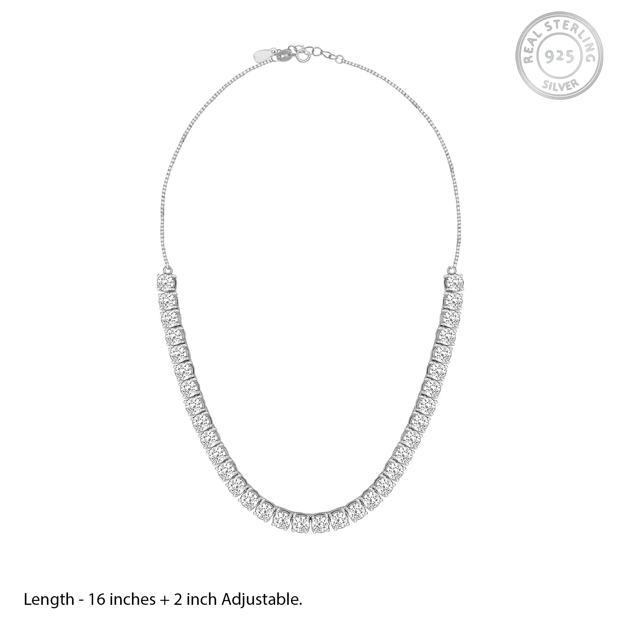 Silver Zircon Solitaire Set Giva