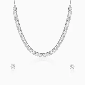 Silver Zircon Solitaire Set Giva