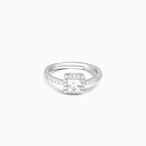 Silver Zircon Squared Beauty Ring Giva