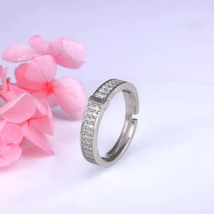 Silver Zircon Studded Bling Ring Giva