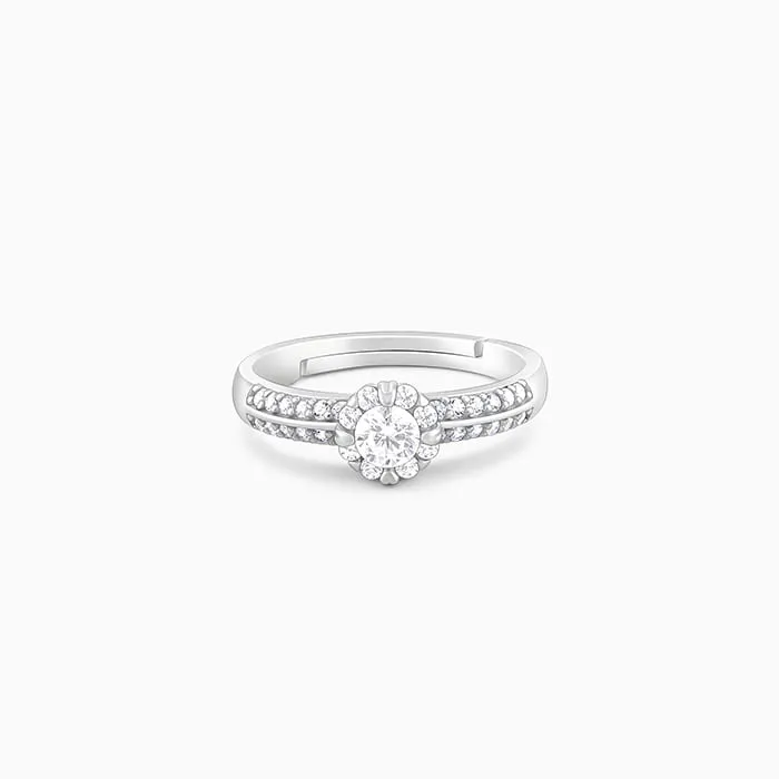 Silver Zircon Studded Grace Ring Giva