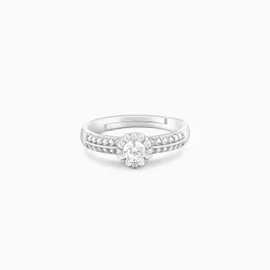 Silver Zircon Studded Grace Ring Giva
