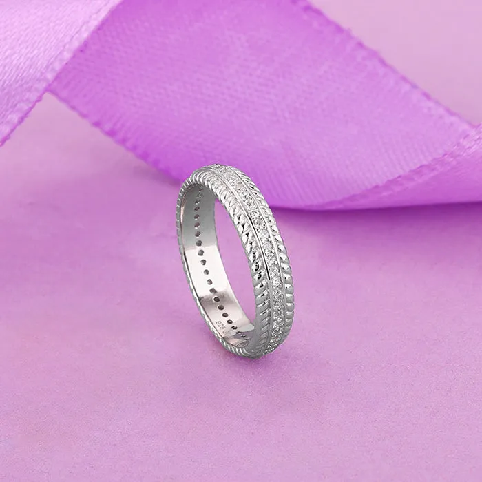 Silver Zircon Tiered Beauty Ring Giva