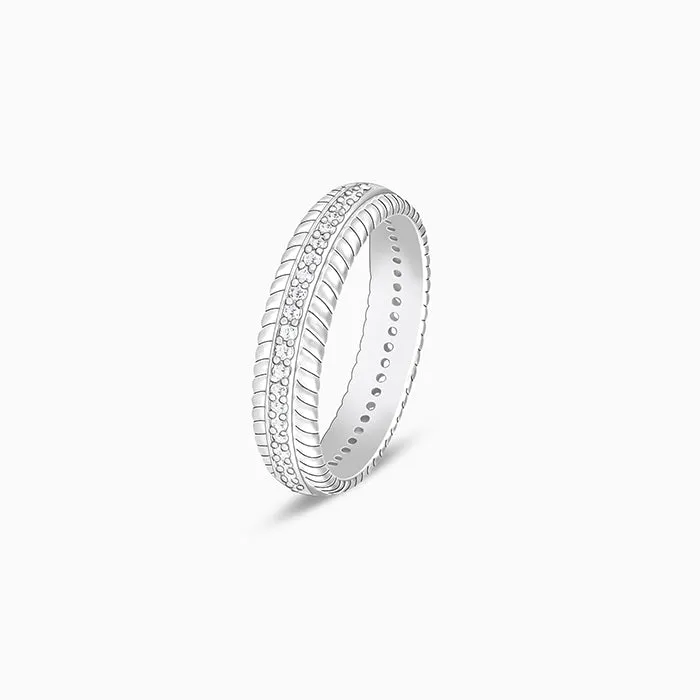 Silver Zircon Tiered Beauty Ring Giva