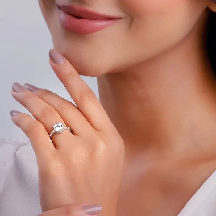 Silver Zircon Vintage Ring Giva