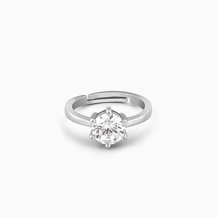 Silver Zircon Vintage Ring Giva