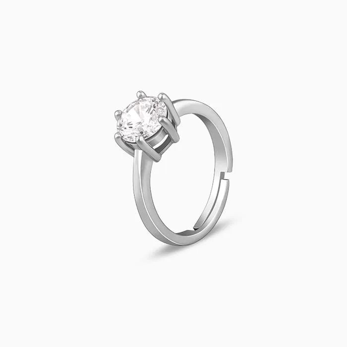 Silver Zircon Vintage Ring Giva