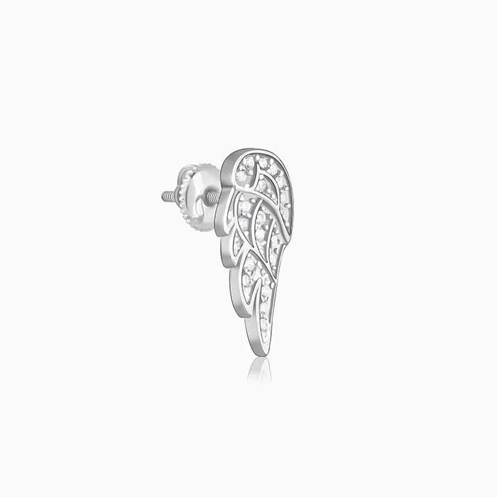Silver Zircon Wing It Earrings Giva