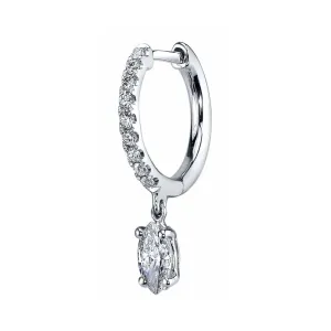 SINGLE DIAMOND HUGGIE WITH MARQUISE DIAMOND DROP Anita Ko