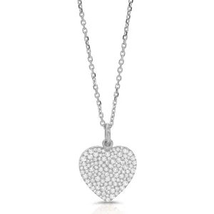 SMALL PEBBLE DIAMOND HEART PENDANT Anita Ko