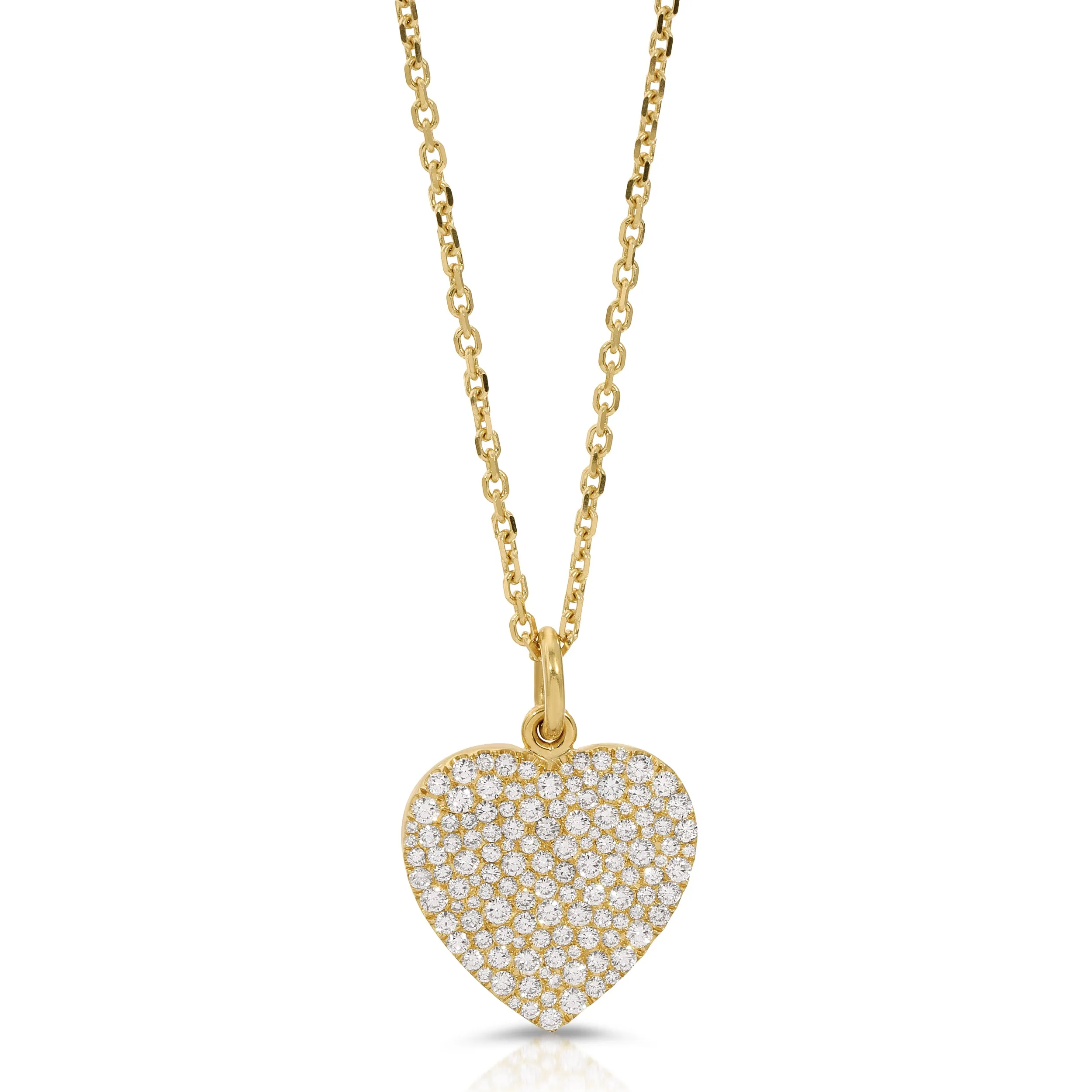 SMALL PEBBLE DIAMOND HEART PENDANT Anita Ko