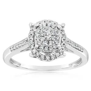 Sterling Silver 1/4 Carat Diamond Dress Ring Shiels