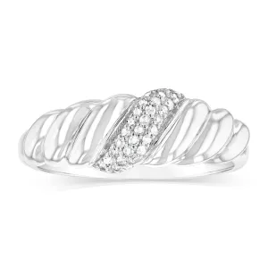 Sterling Silver 1/6 Carat Diamond Ring Shiels