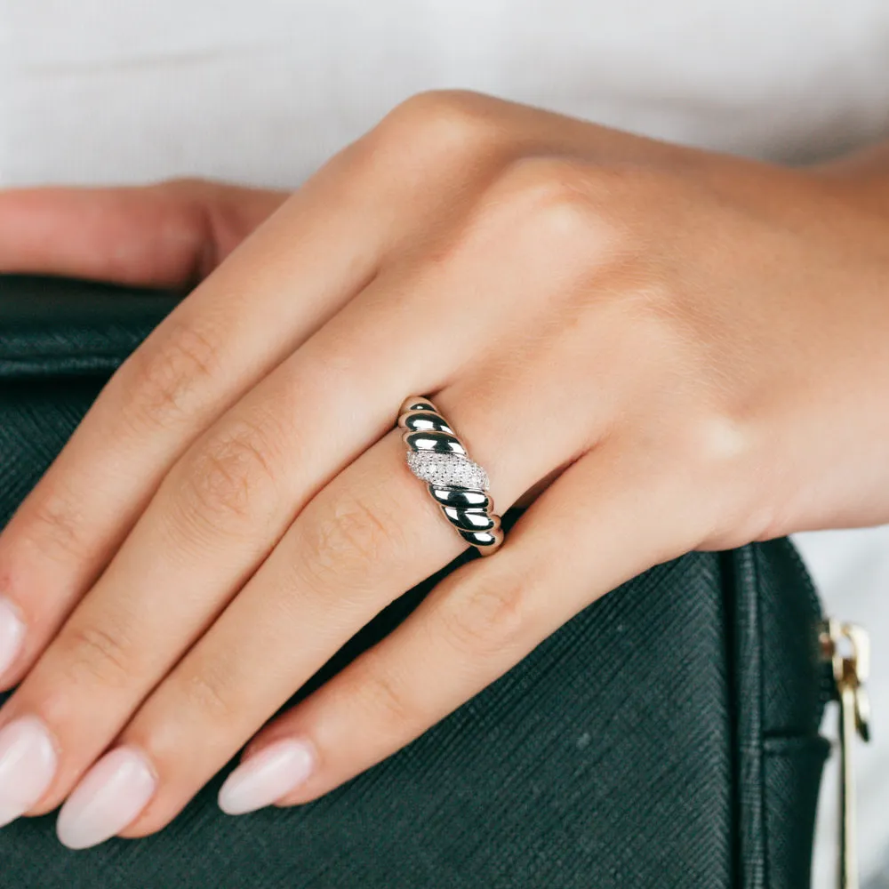 Sterling Silver 1/6 Carat Diamond Ring Shiels