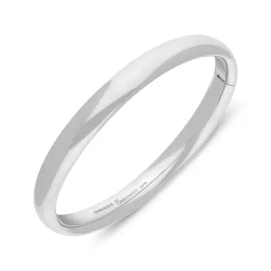 Sterling Silver 7mm Domed Hinged Bangle