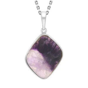Sterling Silver Blue John Abstract Necklace D