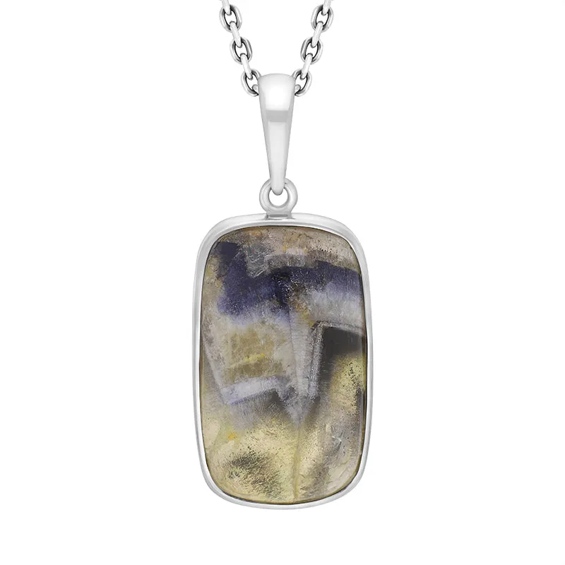 Sterling Silver Blue John Abstract Necklace D