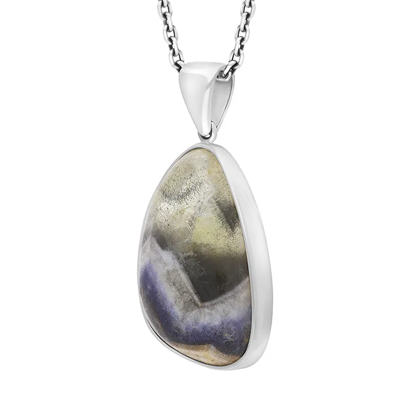 Sterling Silver Blue John Abstract Necklace D