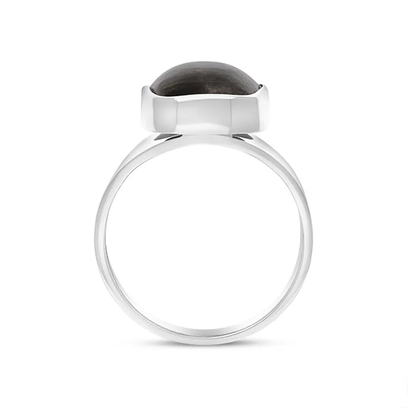 Sterling Silver Blue John Abstract Rectangle Ring D