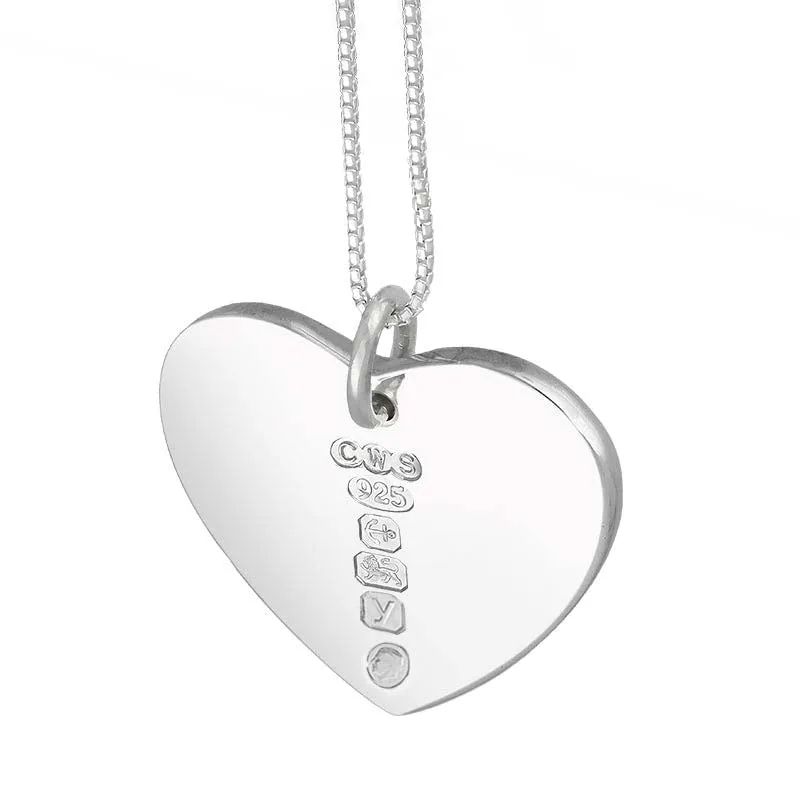 Sterling Silver King's Coronation Hallmark Polished Heart Small Pendant D
