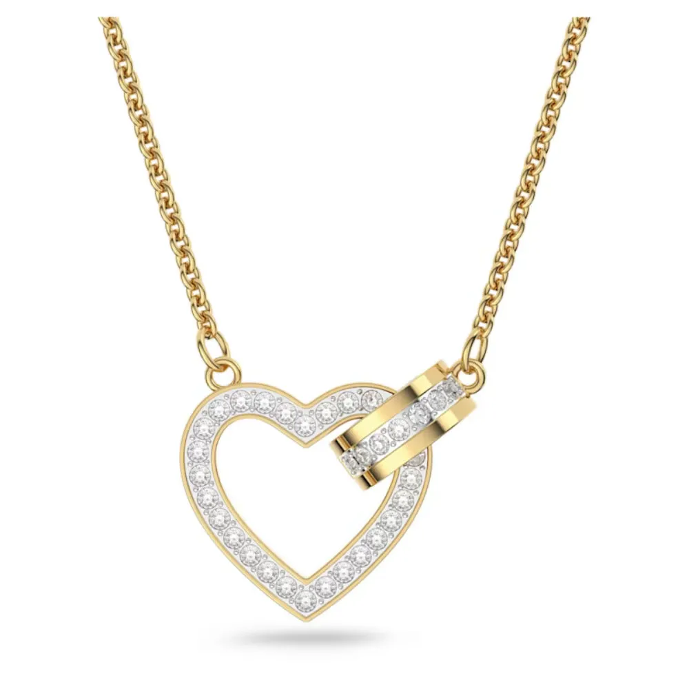 Swarovski Lovely Necklace Heart White Gold-tone plated